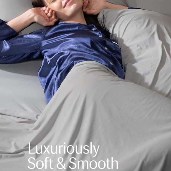 REST® Evercool®+ Flat Sheet Cali King/King Size, Breathable Luxury Bedding Gray - Picture 3 of 7